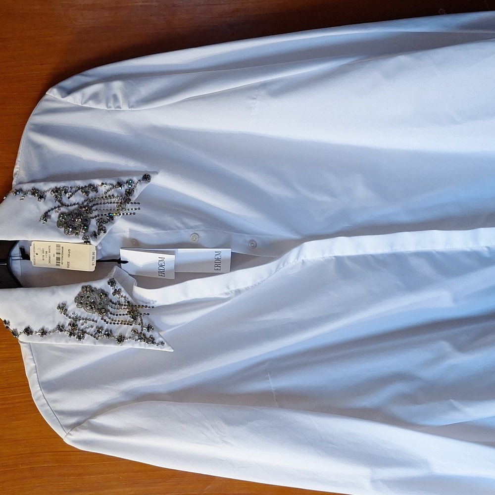 Erdem jewel embellished blouse